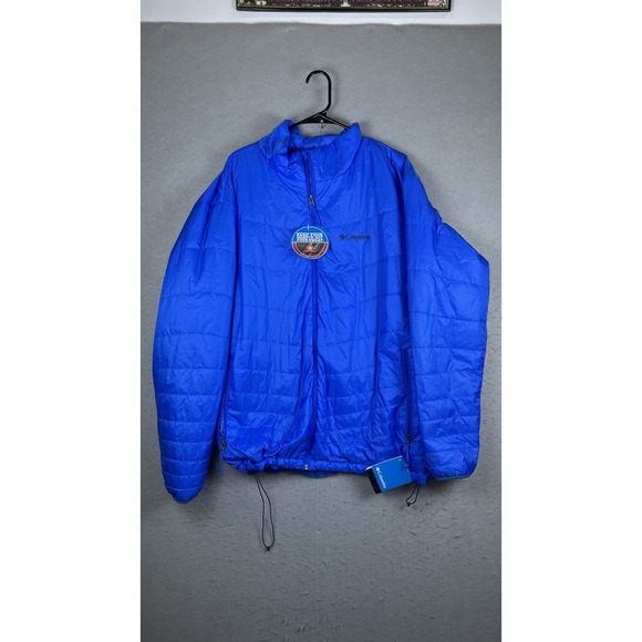 Columbia Jacket Mens 2XL Blue Mighty Light Omni-Heat Puffer Lightweight Outdoor